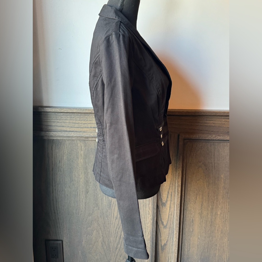 CAbi Black Structured Military-Inspired Blazer Jacket - Picture 4 of 7